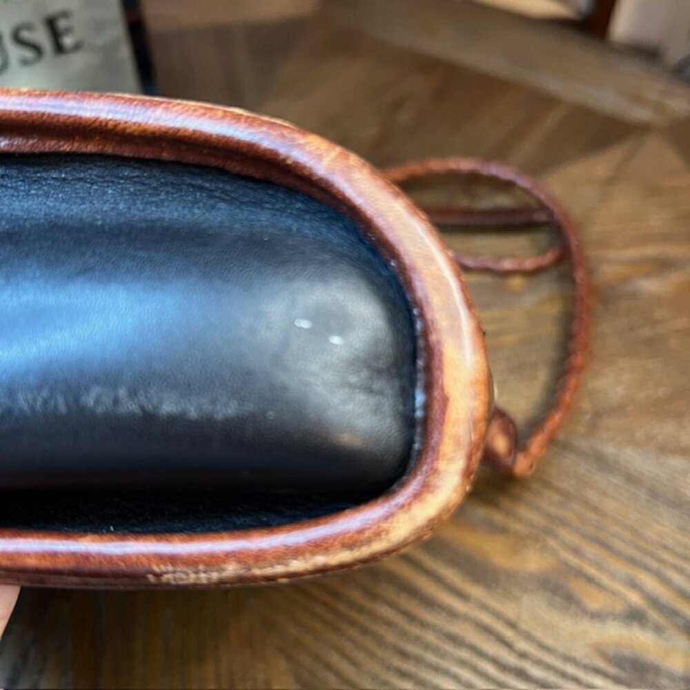 VintageBrighton Black Leather Crocodile Bucket Bag - Picture 7 of 11